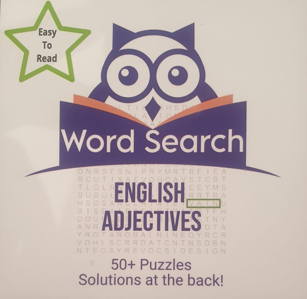 English Adjectives Word Search