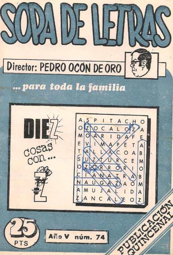 Word Search Puzzles Sopa de Letras Pedro Ocon de Oro